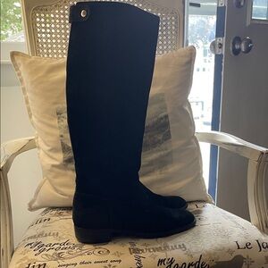 J crew black suede boots.